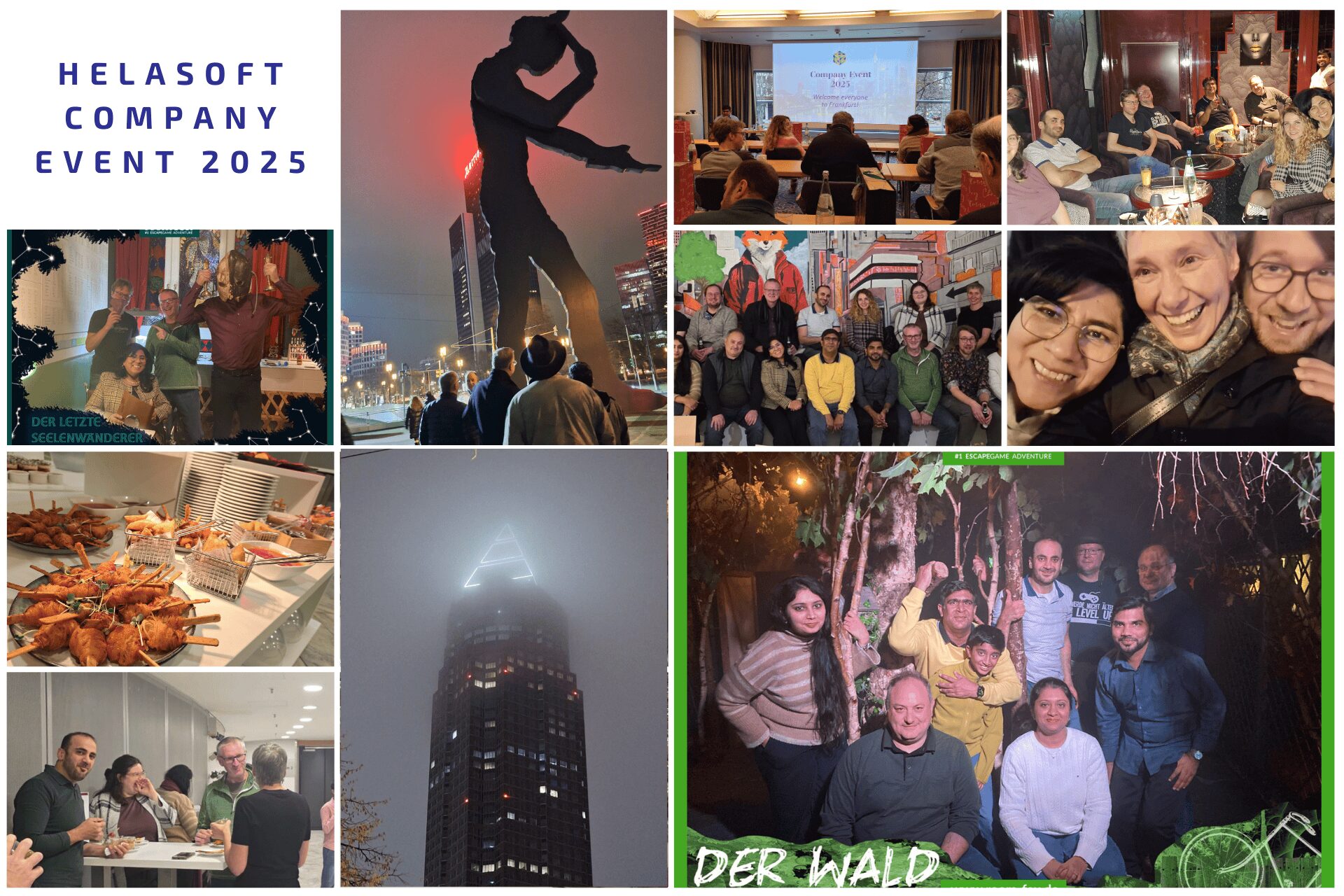 a compilation of pictures from Helasofts company event